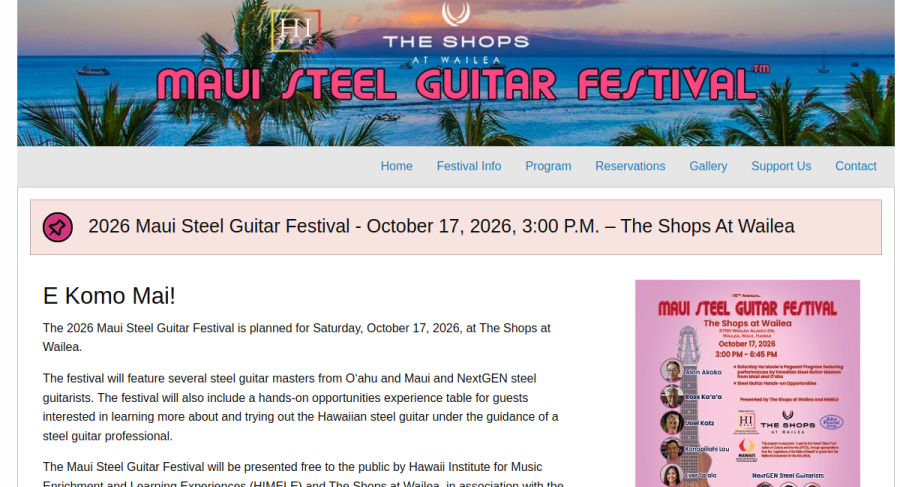 Preview for Maui Steel Guitar Festival